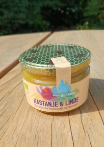 Biologische Kastanje & linde honing 300 Gram